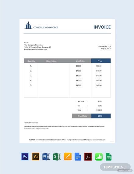 Invoice Template For Mac Free Download